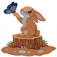 Раскраска по номерам Strateg Зайка с бабочкой 30х30 см ES042