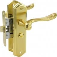 Замок врізний з ручками  RDA Monza WC 47 мм матова латунь/
