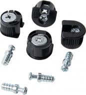 Стяжка VB (Rafx) 18 мм з дюбелем чорна 82546 Hettich 4 шт.