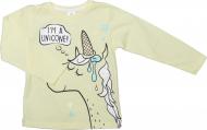 Футболка для девочек Luna Kids с принтом Unicone р.110 ваниль