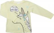 Футболка для девочек Luna Kids с принтом Unicone р.116 ваниль