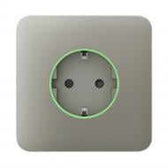 Панель передняя Ajax SoloCover (type F) для встроенной розетки оливковый