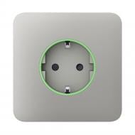 Панель передняя Ajax SoloCover (type F) для встроенной розетки перламутрово-серый