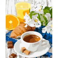 Раскраска по номерам Strateg Чай, сок и круассан 30х40 см SS-6612
