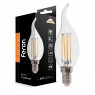 Лампа светодиодная Feron Filament LB-159 CF37 6 Вт E14 2700 К 230 В прозрачная 25750