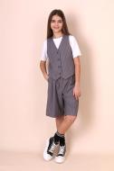 Костюм школьный для девочки Mevis (03) р. 152 серый/полоска Арт. 5465