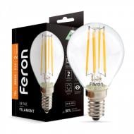 Лампа светодиодная Feron Filament LB-162 G45 7 Вт E14 4000 К 230 В прозрачная 40091