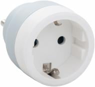 Переходник Legrand с заземлением 1 гн. белый 50382 Переходник Legrand с заземлением 1 гн. белый 50382