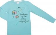 Футболка для девочек Luna Kids с принтом Kindness is free р.140 ментоловый
