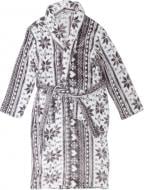 Халат жіночий La Nuit Візерунок р. XS білий із коричневим