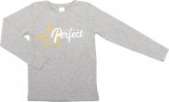 Реглан для девочки Luna Kids Perfect р.140 серый меланж