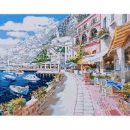 Раскраска по номерам Strateg Прогулка по набережной 40х50 см GS038