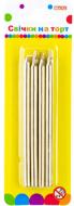 Набор свечей 5x100 мм золотистый металлик 8 шт. Maxi