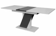 Стол обеденный Детройт 1380(1780)x750x750мм серый/белый глянец