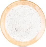 Тарелка обеденная Ardesto Siena 27 см бело-желтая AR2927SBG