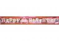 Праздничная гирлянда баннер Princess "Happy Birthday" 12,5х360 см Maxi