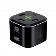 Зарядное устройство Promate PowerCube-PD80 Вт, 2хUSB-C + 3xUSB-A Black
