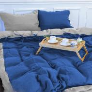 Комплект постельного белья 2х160х220 см Natural Organic Linen Aquamarine синий/серый MirSon