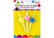 Свеча Звезды: 3 свечки с цветным огнем Maxi