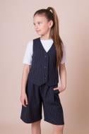 Костюм школьный для девочки Mevis (01) р. 140 синий/полоска Арт. 5488