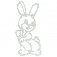 Елочная игрушка Зайчик 12 см белый