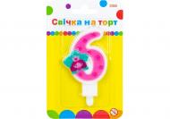 Свеча Цифра Princess «6» 7,62 см Maxi