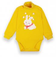 Боди для девочек для девочки GABBI Зайка-бум р.86 желтый BD-20-24