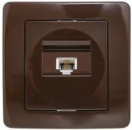 Розетка телефонная TEM Ekonomik RJ11 6/4 KE36CB шоколадный 4317924