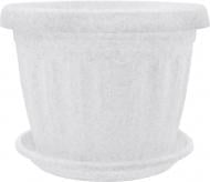Горщик пластиковий Алеана Терра круглий 1,6 л білий із сірим (112067) Горщик пластиковий Алеана Терра круглий 1,6 л білий із сірим (112067)
