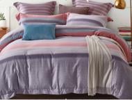 Комплект постельного белья Coral Stripes 193 TC 1,5 бело-красный La Nuit