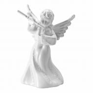 Елочная игрушка Ангелик з сопілкою малий 6x4 см белый
