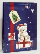 Пакет подарочный Медвежонок с подарком 45x32x10 см Гулівер Країна