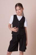 Костюм школьный для девочки Mevis (02) р. 140 черный/полоска Арт. 5488