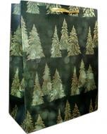 Пакет подарочный Елки в золоте НР 32x44x14 см