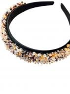Обруч для волос MISO accessory широкий с бусинками цветной