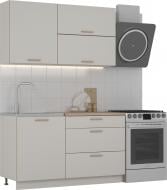 Кухня модульная Грейд МС кромка орех без столешницы ДСП 1,4м кашемир/кашемир