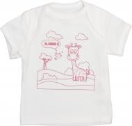 Футболка для девочек Модний Карапуз р.80 белый с розовым 303-00024-2