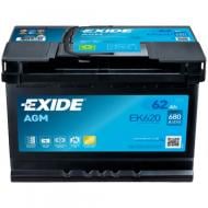 Аккумулятор автомобильный EXIDE AGM 62Ah 680A 12V EK620 «+» справа (EK620)