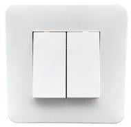 Кнопка звонка двухклавишный Efapel Latina белый матовый 4716212 SBM