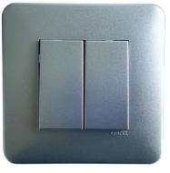 Кнопка звонка двухклавишный Efapel Latina алюминий 4716212 SAL