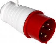 Вилка силова із заземленням E.NEXT (e.plug.pro.5.32) 3p+N+PE (025) білий із червоним p011008