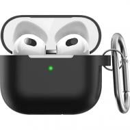 Чохол для навушників KeyBudz Elevate Series Keychain black AP3_S5_BLK for Apple AirPods 3