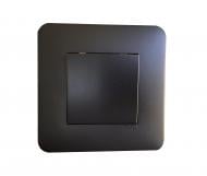 Розетка для вывода кабеля без заземления Efapel Latina IP20 черный матовый 4717012 SPM