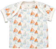 Футболка для мальчика Модний Карапуз Кораблики р.68 молочный 303-00037-1