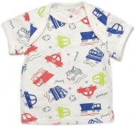 Футболка унисекс Модний Карапуз Машинки р.68 белый с рисунком 303-00037-2