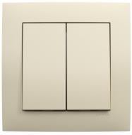 Кнопка звонка двухклавишный Efapel Logus слоновая кость 21156 TMF