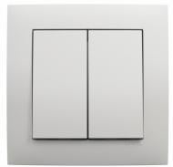 Кнопка звонка двухклавишный Efapel Logus белый 21156 TBR