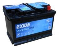 Акумулятор автомобільний EXIDE EFB 6СТ-70 Євро (EL700) 70Ah 720A 12V «+» праворуч