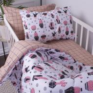 Комплект постільної білизни MirSon Бязь Kids Time 18-0004 Pink Cactus 110х140 см різнокольоровий