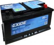 Аккумулятор автомобильный EXIDE AGM 6СТ-80 Евро (EK800) 80Ah 800A 12V «+» справа